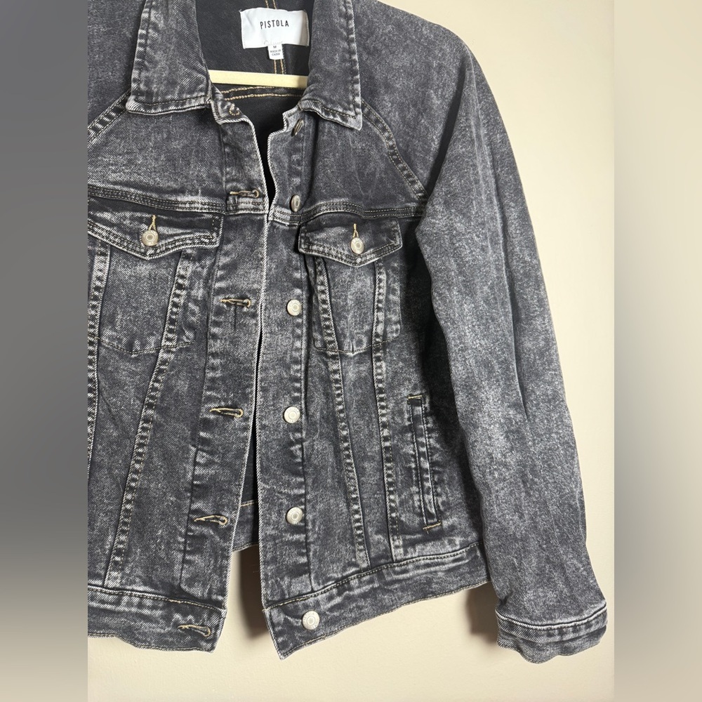 PISTOLA Hayden Raglan Sleeve Jacket Nightcap Acid Denim - Picture 9 of 15